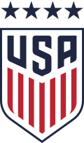 The logo used by the United States women's national soccer team. The four stars represent the four FIFA Women's World Cup titles won by the team, the most of any country.