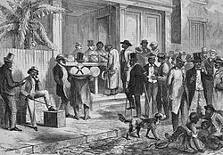 Freedmen voting in New Orleans in 1867