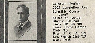 Hughes in the Central High School yearbook, 1920