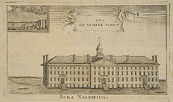 A 1760 engraving of Nassau Hall.