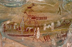 Cave painting at Serra da Capivara National Park, Brazil