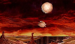 Huygens landing on Titan