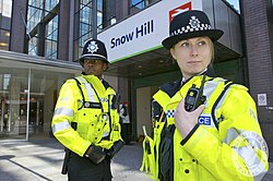 Uniformed police officers of the West Midlands Police
