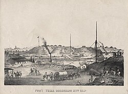 Lithograph of Fort Yuma, c. 1875