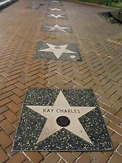 Star honoring Charles on the Nagoya Walk of Fame in Japan