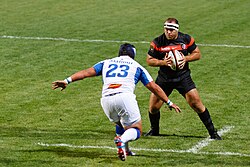 Jean-Baptiste Poux during Stade toulousain vs Castres olympique on 17 August 2012