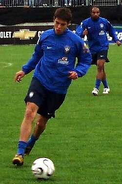 Kaká training with Brazil prior to the start of the 2006 FIFA World Cup