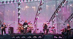 Genesis performing at Old Trafford, Manchester, in 2007