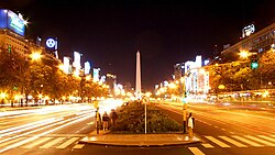 Avenida 9 de Julio in Buenos Aires. On 14 December 1991 Soda gave a free concert here to more than 250,000 people.