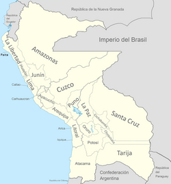 De jure map of the Confederation