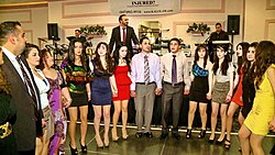 Folk dance in an Assyrian party in Chicago