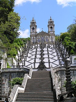 Santuário do Bom Jesus do Monte, in Braga, with its famous Baroque stairway