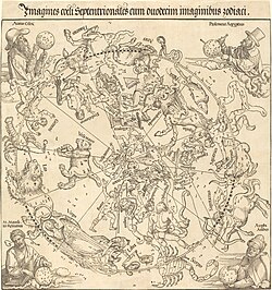 The Northern Hemisphere of the Celestial Globe, 1515, woodcut print, 61.3 × 45.6 cm, (National Gallery of Art)