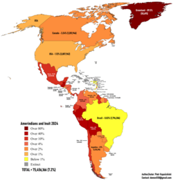 American Indian, Alaska Native, and Inuit populations of the Americas in 2024