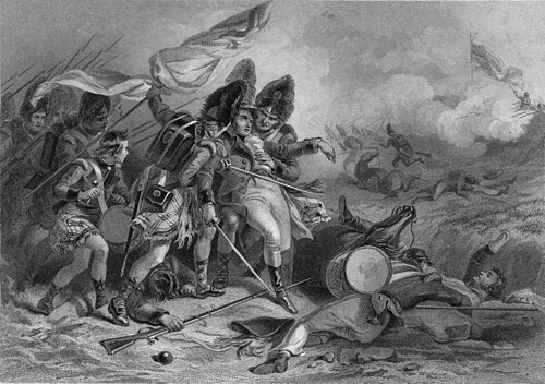 The Death of Pakenham at the Battle of New Orleans by F. O. C. Darley shows the death of British Maj. Gen. Sir Edward Pakenham on January 8, 1815
