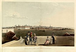 Emeric Essex Vidal, General view of Buenos Ayres from the Plaza de Toros, 1820. In this area now lies the Plaza San Martín.