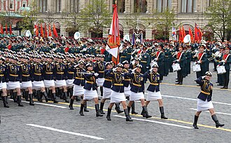 Military parade on Red Square in Moscow