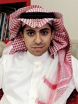 Raif Badawi, a Saudi Arabian writer and the creator of the website Free Saudi Liberals, who was sentenced to ten years in prison and 1,000 lashes for "insulting Islam" in 2014