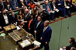 Announcement of the Second Letwin Amendment voting result in the House of Commons, 19 October 2019