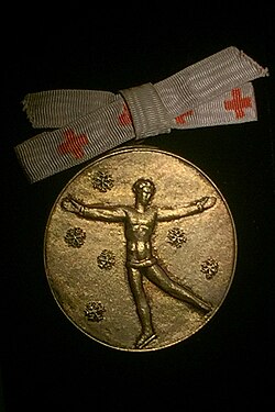Sonia Henie's Olympic gold medal, St. Moritz 1928.