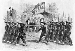 Review of the Garibaldi Guard by President Abraham Lincoln