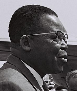 The leader of ABAKO, Joseph Kasa-Vubu, the first democratically elected president of Congo-Léopoldville