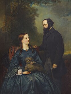 James Clerk Maxwell and his wife, painted by Jemima Blackburn
