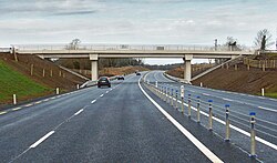 An example of a 2+2 dual-carriageway in Ireland. This type is similar to many found in the UK.