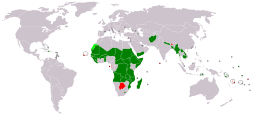 Least developed economies according to ECOSOC Least developed economies out of scope of the ECOSOC Graduated to developing economy [when?][citation needed]