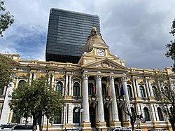 Building of the Plurinational Legislative Assembly in central La Paz