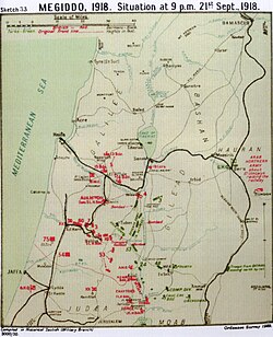 Situation at 21:00 on 21 September 1918