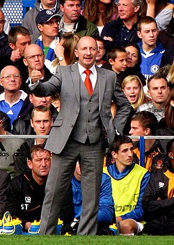 Holloway as Blackpool manager in 2010