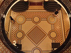 The elaborate floor pattern of the Sydney Queen Victoria Building