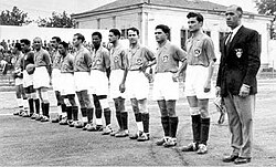 The Iraqi national football team in 1951; they played friendly games in the Turkish cities of İzmir and Ankara.