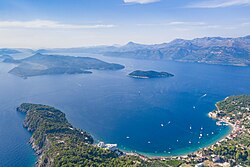 The Elaphiti Islands off the coast of Croatia; the Adriatic Sea contains over 1200 islands and islets.