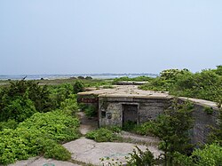 The remains of Fort Mansfield at Napatree Point