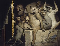 Monkeys as Judges of Art, an ironical 1889 painting by Gabriel von Max.
