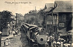 A train at Covington in 1907