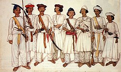 Gurkha soldiers during the Anglo-Nepalese War, 1815