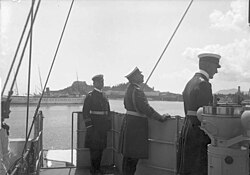 Kaiser Wilhelm II on board the light cruiser SMS Geier in 1894