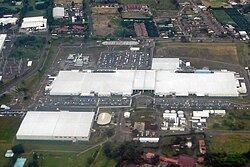 An Intel microprocessor facility in Costa Rica that was, at one time, responsible for 20% of Costa Rican exports and 5% of the country's GDP