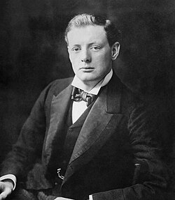 Churchill in 1900 around the time of his first election to Parliament[47]