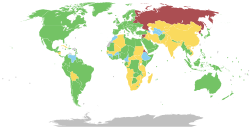 UN General Assembly Resolution ES-11/1 vote on 2 March 2022 condemning the invasion of Ukraine and demanding a complete withdrawal of Russian troops In favour Against Abstained Absent Non-member
