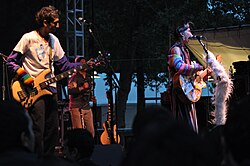Aterciopelados play at Bumbershoot, Seattle Center, Seattle, Washington.