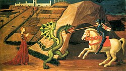 St George, the dragon and the Princess, by Paolo Uccello[78]