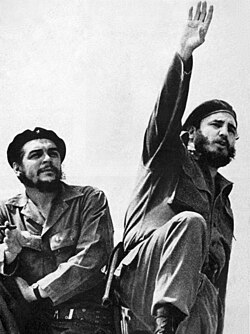 Che Guevara and Fidel Castro, photographed by Alberto Korda in 1961
