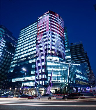 YTN NEWSQUARE at night time