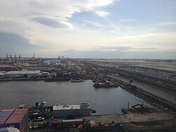 Port Newark, adjacent to the airport, in May 2014