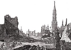 The Grand-Place after the 1695 bombardment by the French army