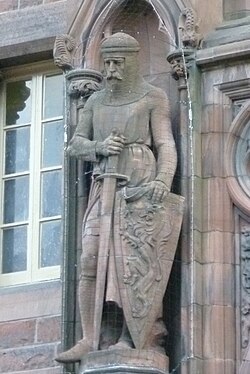 Wallace statue by D. W. Stevenson on the Scottish National Portrait Gallery, Edinburgh